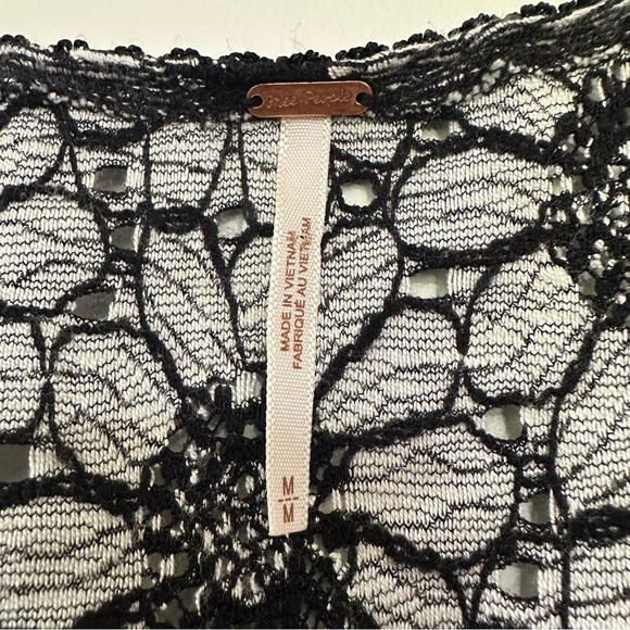 Free People Botanical Forest Knit Lace Long-Sleeve Bodycon‎ Dress Size Medium M - Picture 4 of 8